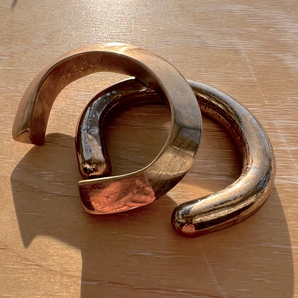 Brass (Gold) Cuff Bangle Bracelets. - image 1